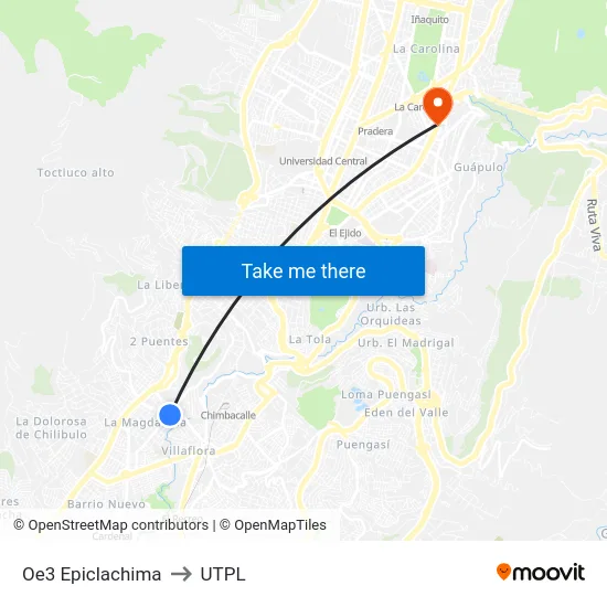 Oe3   Epiclachima to UTPL map