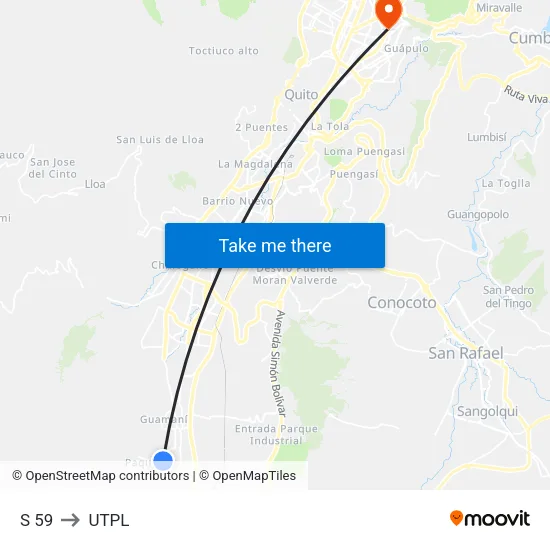 S 59 to UTPL map