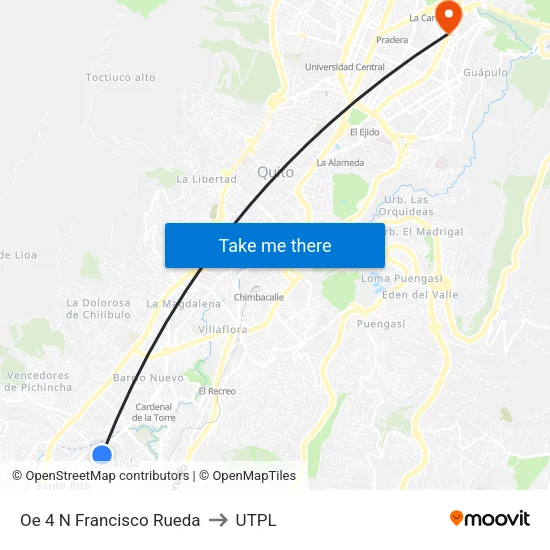 Oe 4 N  Francisco Rueda to UTPL map