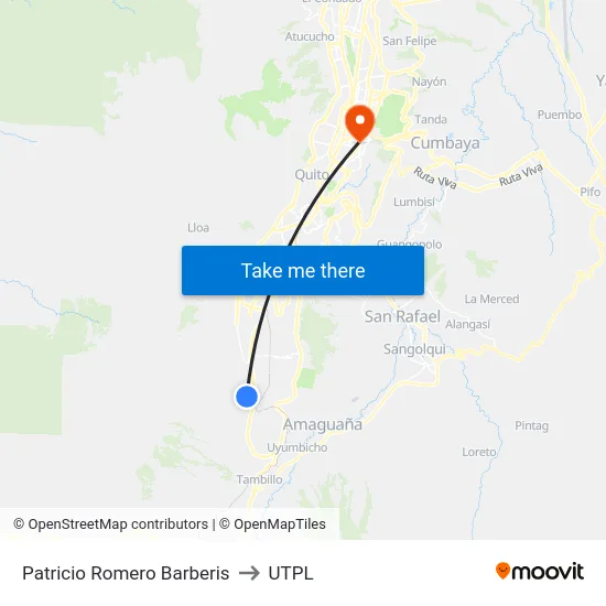 Patricio Romero Barberis to UTPL map