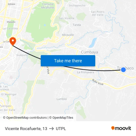 Vicente Rocafuerte, 13 to UTPL map