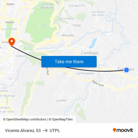 Vicente Alvarez, 53 to UTPL map