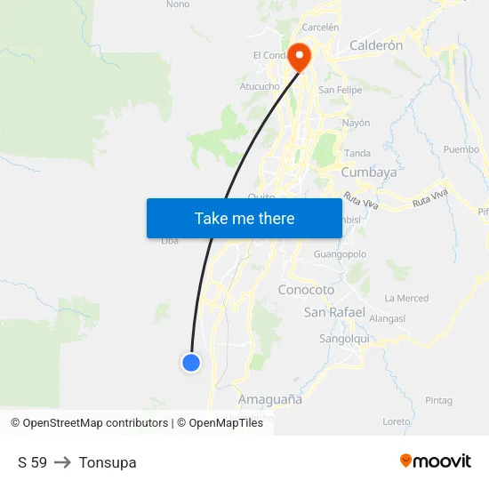 S 59 to Tonsupa map