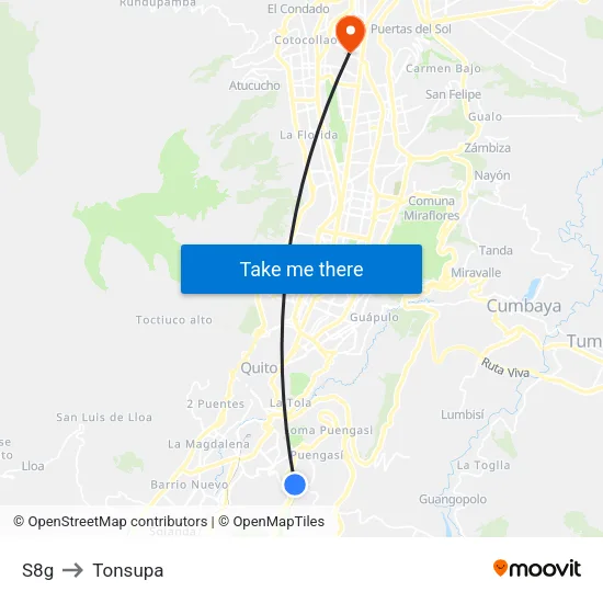 S8g to Tonsupa map