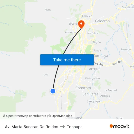 Av. Marta Bucaran De Roldos to Tonsupa map