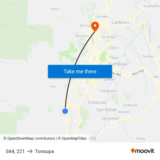 S44, 221 to Tonsupa map