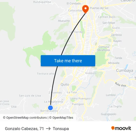 Gonzalo Cabezas, 71 to Tonsupa map