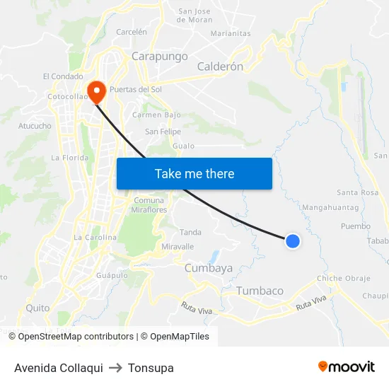 Avenida Collaqui to Tonsupa map
