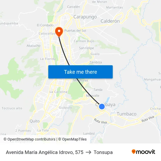 Avenida María Angélica Idrovo, 575 to Tonsupa map
