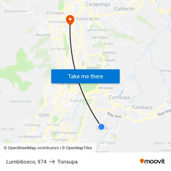 Lumbibosco, 974 to Tonsupa map