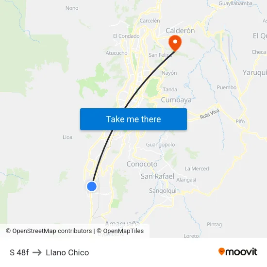 S 48f to Llano Chico map