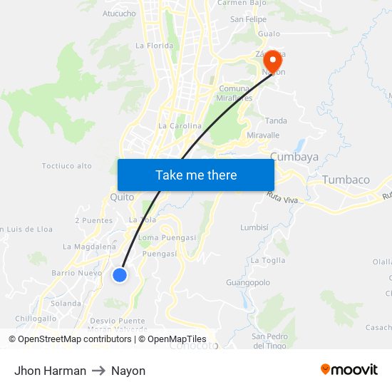 Jhon  Harman to Nayon map