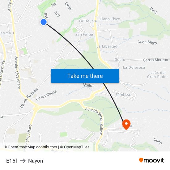 E15f to Nayon map