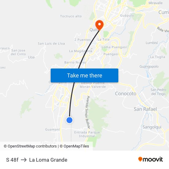 S 48f to La Loma Grande map