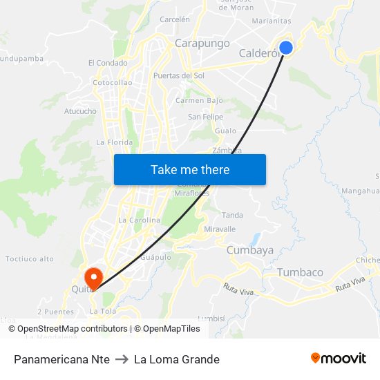 Panamericana Nte to La Loma Grande map