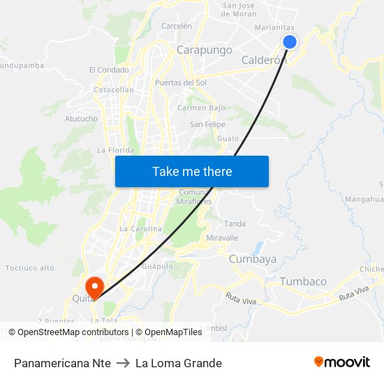 Panamericana Nte to La Loma Grande map