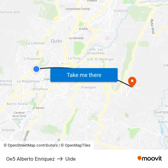 Oe5 Alberto Enriquez to Uide map