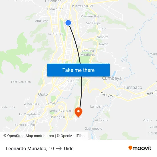 Leonardo Murialdo, 10 to Uide map