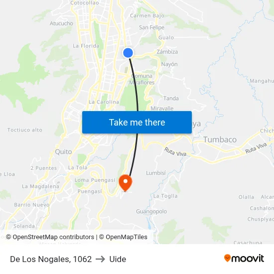 De Los Nogales, 1062 to Uide map