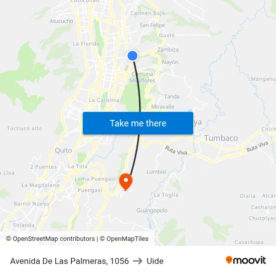 Avenida De Las Palmeras, 1056 to Uide map