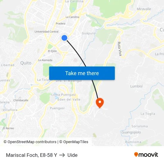 Mariscal Foch, E8-58 Y to Uide map
