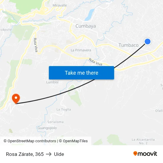 Rosa Zárate, 365 to Uide map