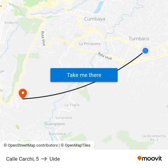 Calle Carchi, 5 to Uide map