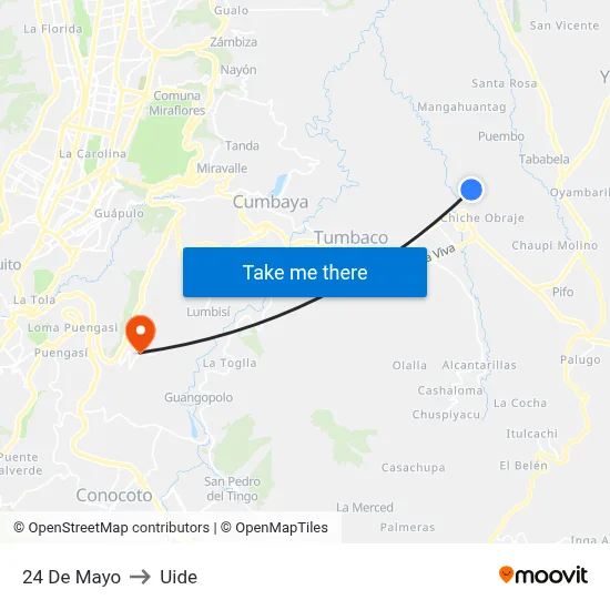 24 De Mayo to Uide map