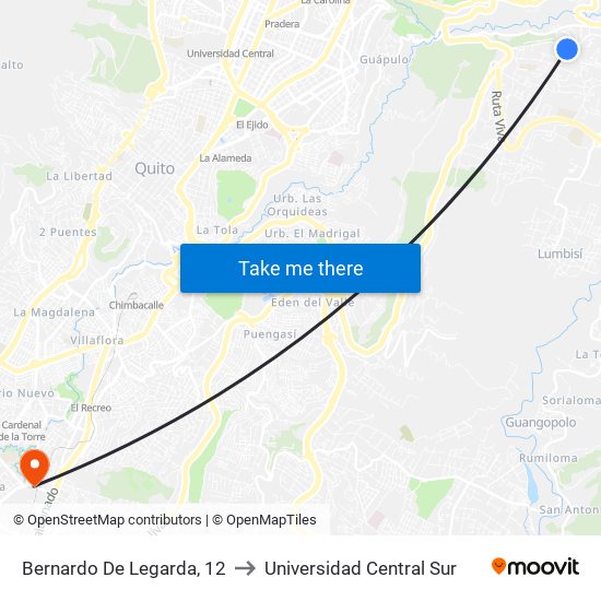 Bernardo De Legarda, 12 to Universidad Central Sur map