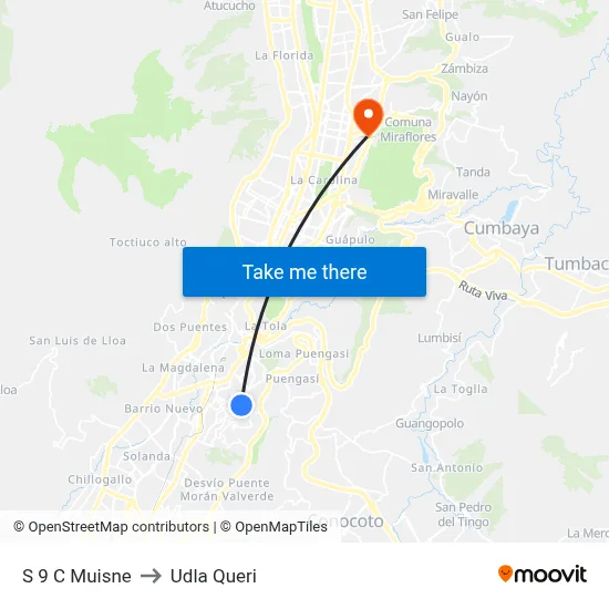 S 9 C Muisne to Udla Queri map