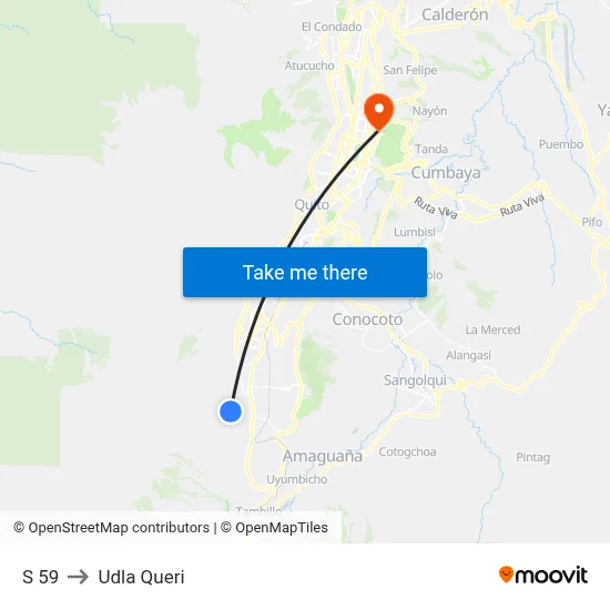 S 59 to Udla Queri map