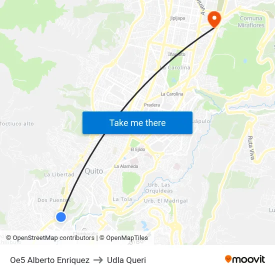 Oe5 Alberto Enriquez to Udla Queri map