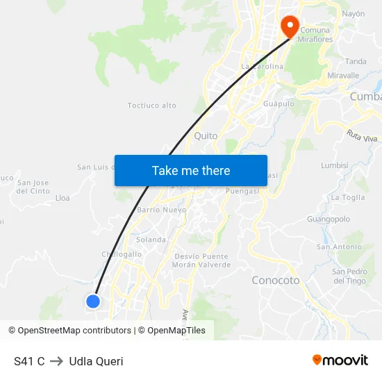 S41 C to Udla Queri map