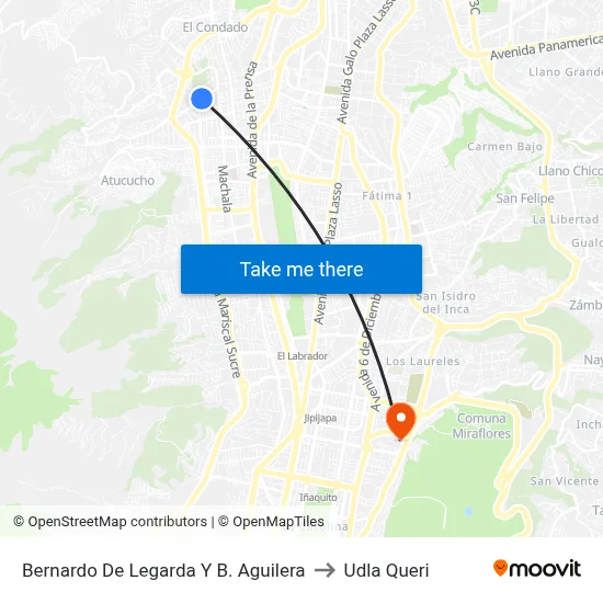 Bernardo De Legarda Y B. Aguilera to Udla Queri map