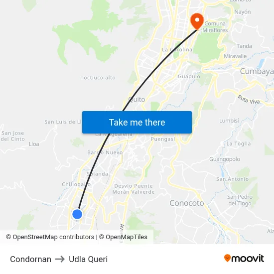 Condornan to Udla Queri map