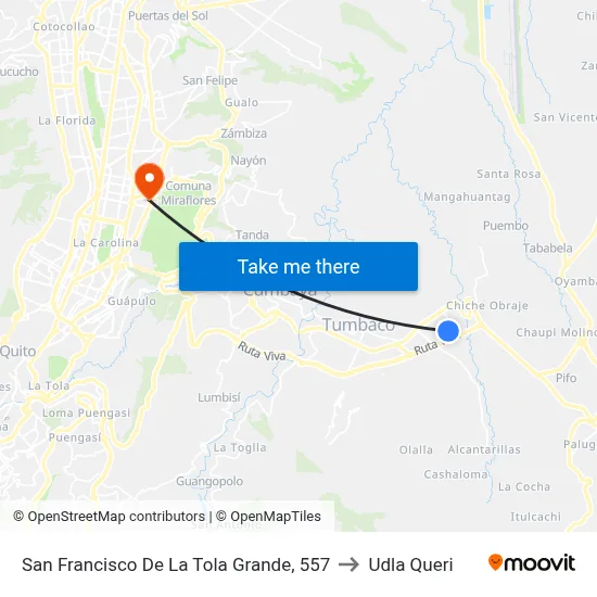 San Francisco De La Tola Grande, 557 to Udla Queri map