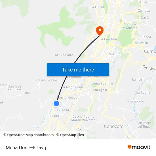 Mena Dos to Iavq map