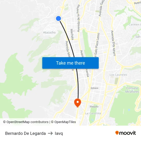 Bernardo De Legarda to Iavq map