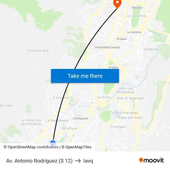Av. Antonio Rodriguez  (S  12) to Iavq map