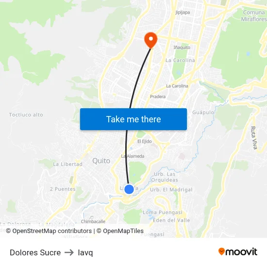 Dolores Sucre to Iavq map