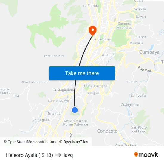 Heleoro Ayala ( S 13) to Iavq map