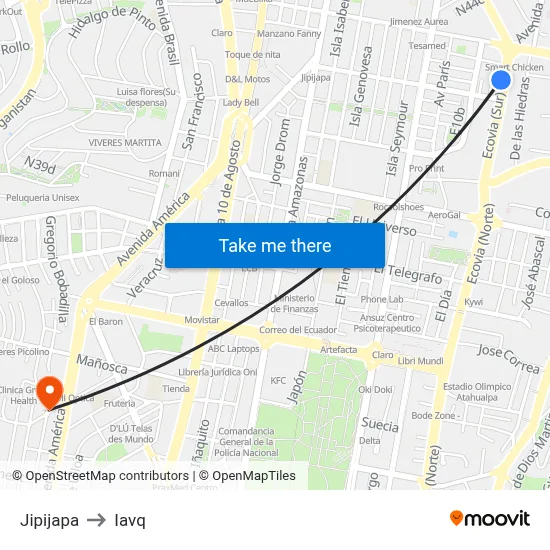 Jipijapa to Iavq map
