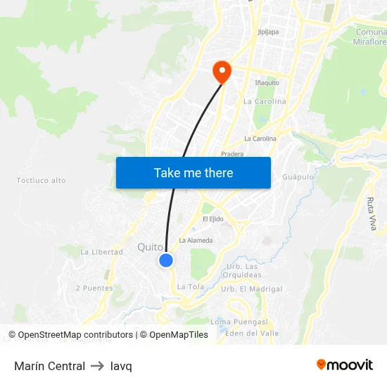 Marín Central to Iavq map