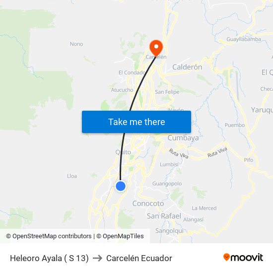 Heleoro Ayala ( S 13) to Carcelén Ecuador map