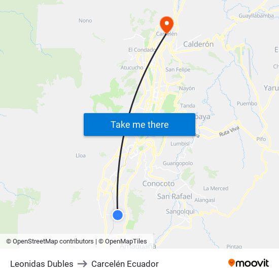 Leonidas Dubles to Carcelén Ecuador map