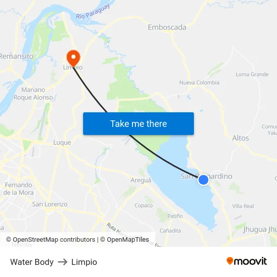 Water Body to Limpio map