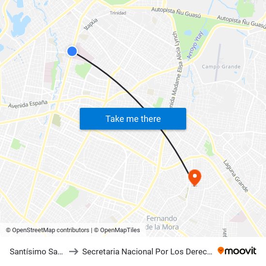 Santísimo Sacramento X Lombardo to Secretaria Nacional Por Los Derechos Humanos De Las Personas Con Discapacidad map