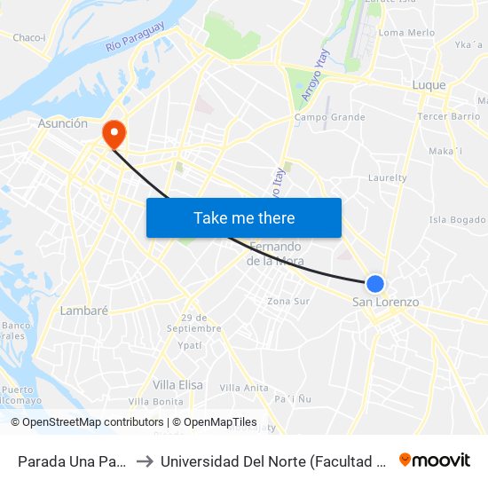Parada Una Paseo Amelia to Universidad Del Norte (Facultad De Ingenieria Sede 2) map