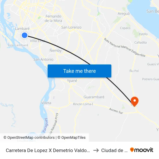 Carretera De Lopez X Demetrio Valdovinos to Ciudad de Ita map