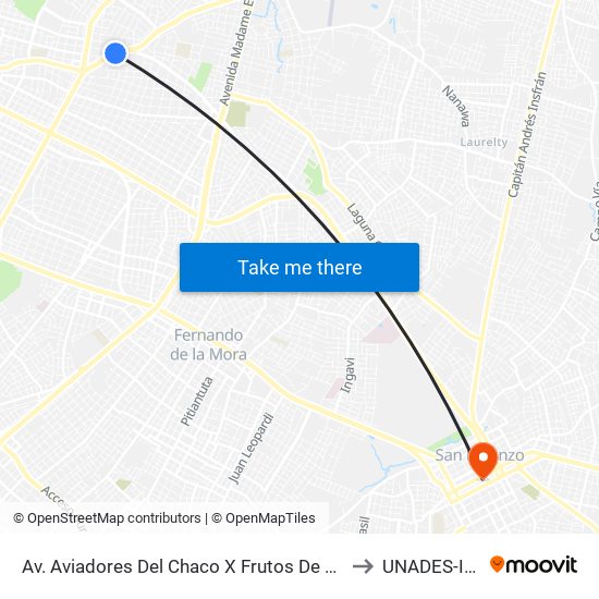 Av. Aviadores Del Chaco X Frutos De González to UNADES-ISPA map